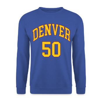 Denver 50 - Unisex Pullover - Royalblau - Vorne - Alina (178cm) & Michal (187cm)