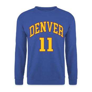 Denver 11 - Unisex Pullover - Royalblau - Vorne - Alina (178cm) & Michal (187cm)