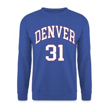 Denver 31 - Unisex Pullover - Royalblau - Vorne - Alina (178cm) & Michal (187cm)