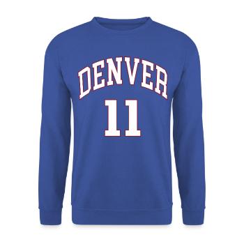 Denver 11 - Unisex Pullover - Royalblau - Vorne - Alina (178cm) & Michal (187cm)
