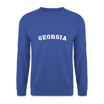 Georgien - Unisex Pullover - Royalblau - Vorne - Alina (178cm) & Michal (187cm)