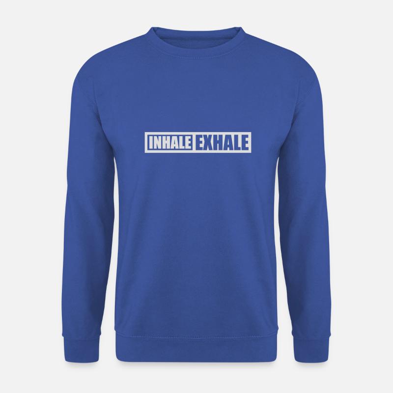 inhale exhale yoga quote - Unisex Sweatshirt - royal blue