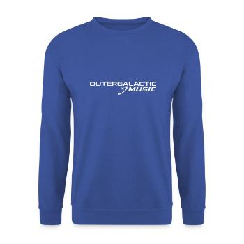 Outergalactic Music logo white - Unisex Sweatshirt - royal blue - Front - Alina (178cm) & Michal (187cm)