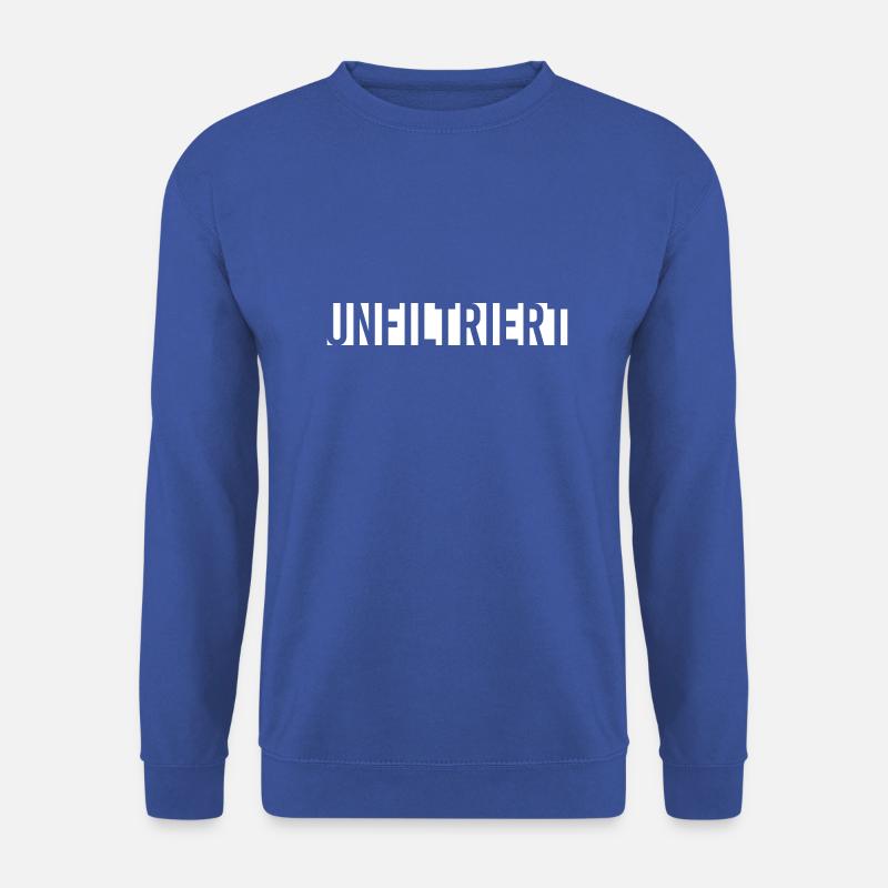 Unfiltriert - Kann Spuren von ... enthalten - Unisex Pullover - Royalblau