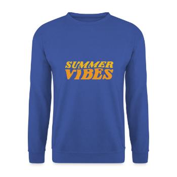 Summer vibes - Unisex Pullover - Royalblau - Vorne - Alina (178cm) & Michal (187cm)