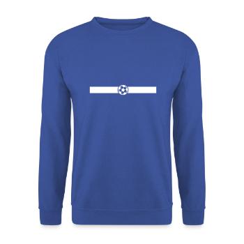 Soccer Ball Line - Unisex Sweatshirt - royal blue - Front - Alina (178cm) & Michal (187cm)