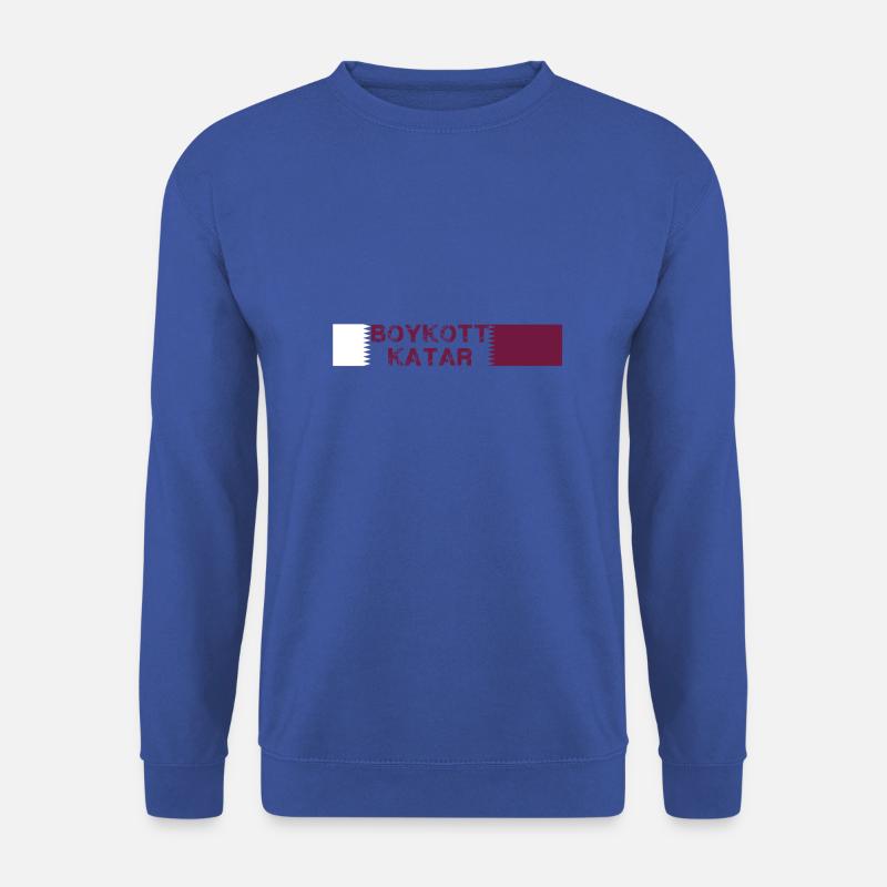 boykott katar,katar,flagge, wm,schrift - Unisex Pullover - Royalblau