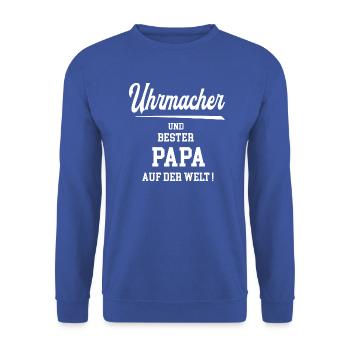 Uhrmacher Bester Papa Vatertag Geburtstag Juwelier - Unisex Pullover - Royalblau - Vorne - Alina (178cm) & Michal (187cm)