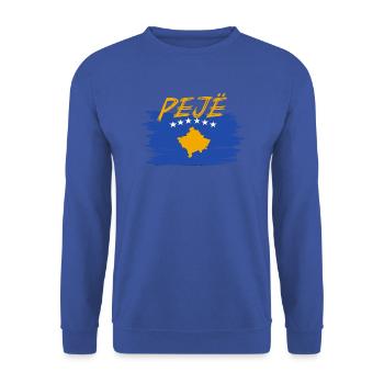 Peje 03 Peja Albanien Kosovo Geschenk Design - Unisex Pullover - Royalblau - Vorne - Alina (178cm) & Michal (187cm)