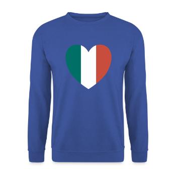 Italy heart love country homeland - Unisex Sweatshirt - royal blue - Front - Alina (178cm) & Michal (187cm)