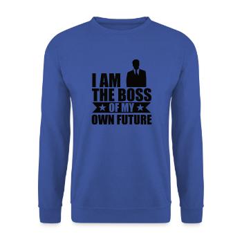 I am the boss of my own future - Unisex Sweatshirt - royal blue - Front - Alina (178cm) & Michal (187cm)