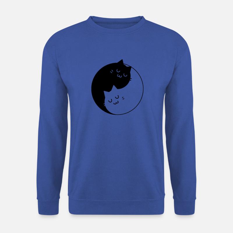 Katzen Yin Yang - Unisex Pullover - Royalblau