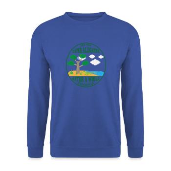 See you Later Alligator After a While Crocodile - Unisex Sweatshirt - royal blue - Front - Alina (178cm) & Michal (187cm)