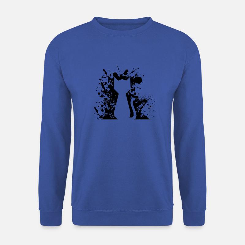 Freche Katze Silhouette - Unisex Pullover - Royalblau