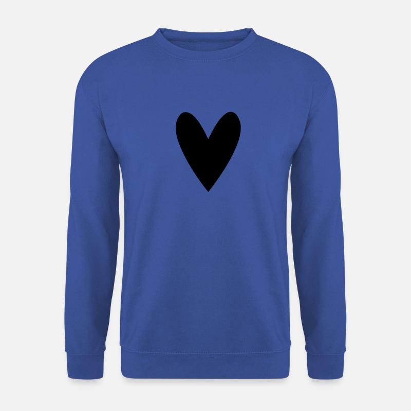 Herz schwarz - Unisex Pullover - Royalblau