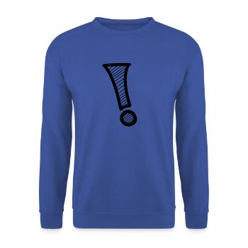 exclamation mark - Unisex Sweatshirt - royal blue - Front - Alina (178cm) & Michal (187cm)