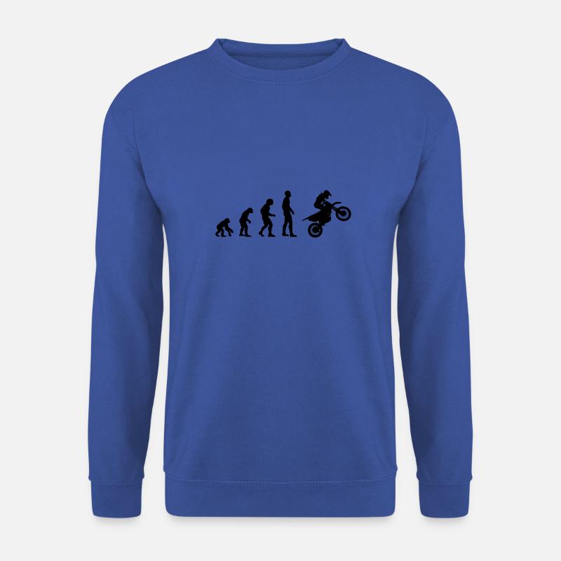 Motorcyclist Evolution - Unisex Sweatshirt - royal blue