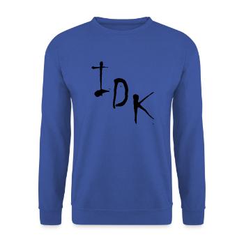 IDK - Unisex Sweatshirt - royal blue - Front - Alina (178cm) & Michal (187cm)