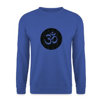 Om - Unisex Sweatshirt - royal blue - Front - Alina (178cm) & Michal (187cm)