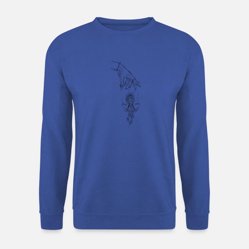 Puppeteer puppetmaster drawn hand puppet - Unisex Sweatshirt - royal blue