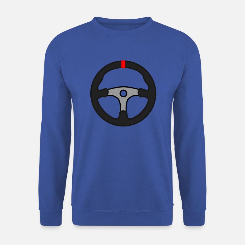 Lenkrad Rennwagen mit Rot - Unisex Pullover - Royalblau