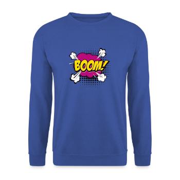 Boom explosion - Unisex Sweatshirt - royal blue - Front - Alina (178cm) & Michal (187cm)