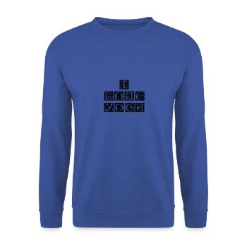 I love yoga - Unisex Sweatshirt - royal blue - Front - Alina (178cm) & Michal (187cm)