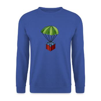 Battlegrounds PUBG Fallschirm - Unisex Pullover - Royalblau - Vorne - Alina (178cm) & Michal (187cm)