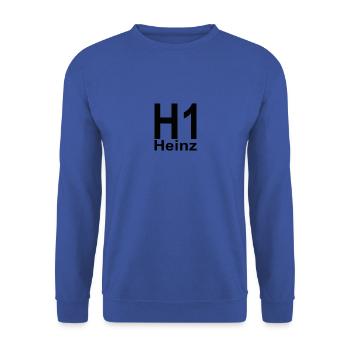 H1 Heinz - Unisex Pullover - Royalblau - Vorne - Alina (178cm) & Michal (187cm)