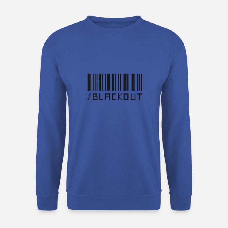 Blackout Barcode Design - Unisex Pullover - Royalblau