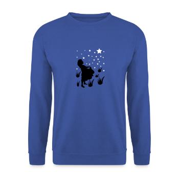 Sterntaler Silhouette - Sweat-shirt Unisexe - bleu royal - Devant - Alina (178cm) & Michal (187cm)