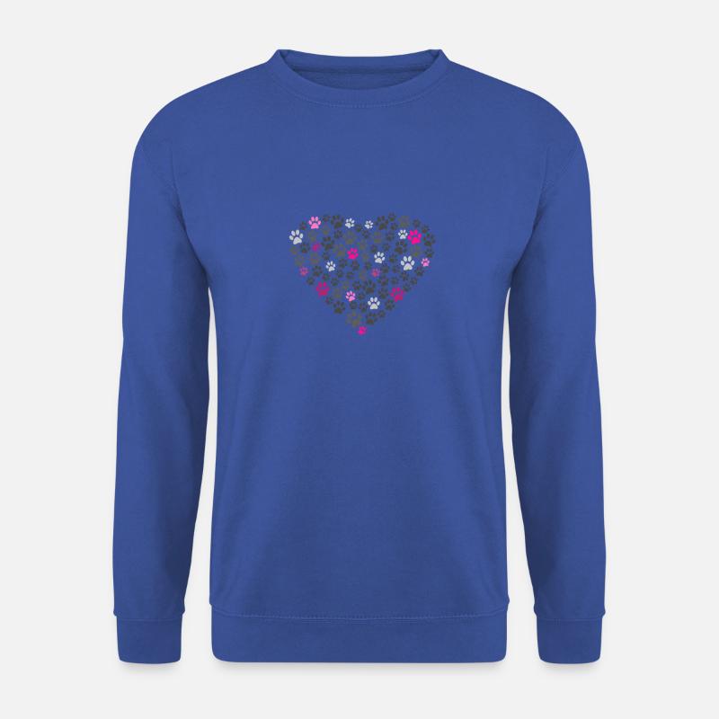 Hundepfoten Liebe Herz - Unisex Pullover - Royalblau