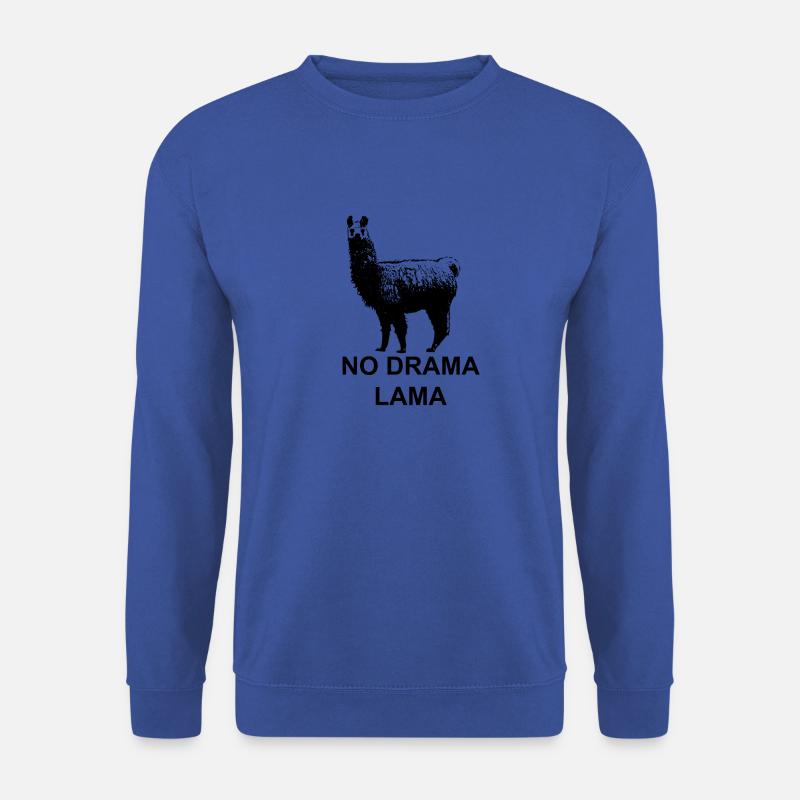 NO DRAMA LAMA - Unisex Pullover - Royalblau