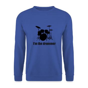 I'm the drummer - Unisex Sweatshirt - royal blue - Front - Alina (178cm) & Michal (187cm)