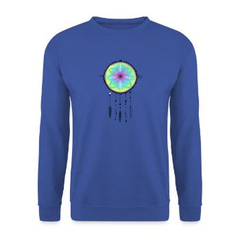 Capteur de rêves festival d'idées cadeaux fleur mandala - Sweat-shirt Unisexe - bleu royal - Devant - Alina (178cm) & Michal (187cm)
