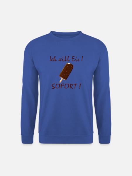 Ich will Eis Sofort Braun - Unisex Pullover - Royalblau