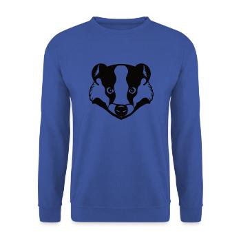 Badger cheeky Dax animalis - Unisex Sweatshirt - royal blue - Front - Alina (178cm) & Michal (187cm)