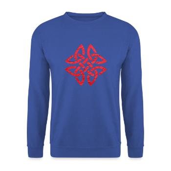Celtic Knot Celtic Knot 3 - Unisex Sweatshirt - royal blue - Front - Alina (178cm) & Michal (187cm)