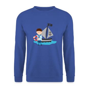 Pirat Segler dulli - Unisex Pullover - Royalblau - Vorne - Alina (178cm) & Michal (187cm)