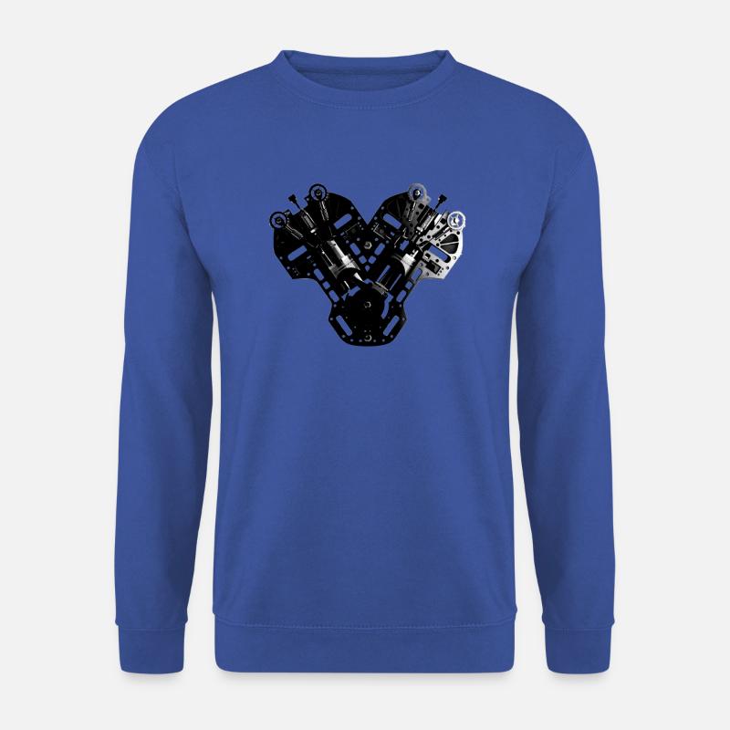 V6 V8 Motor Engine - Unisex Pullover - Royalblau