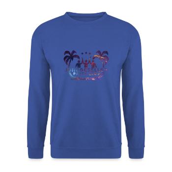 Junggesellen Abschied SKY - Unisex Pullover - Royalblau - Vorne - Alina (178cm) & Michal (187cm)