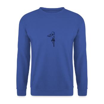 Chickenhead - Hühnerkopf - Unisex Pullover - Royalblau - Vorne - Alina (178cm) & Michal (187cm)