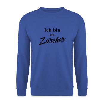 Ich bin ein Zürcher - Unisex Pullover - Royalblau - Vorne - Alina (178cm) & Michal (187cm)