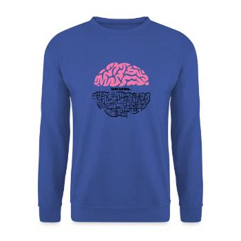Brain - Unisex Sweatshirt - royal blue - Front - Alina (178cm) & Michal (187cm)