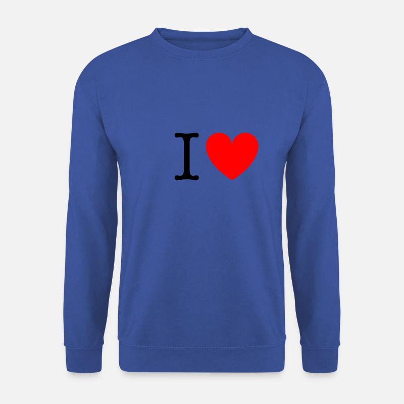I LOVE - Unisex Pullover - Royalblau