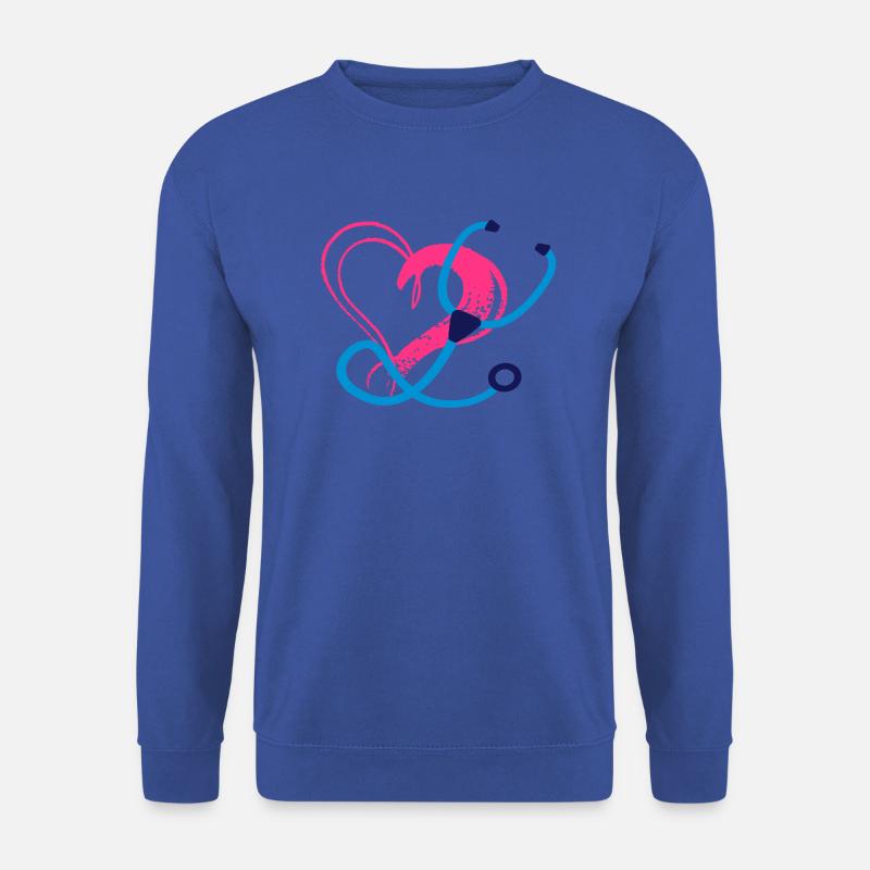Stethoskop & Herz - Krankenschwester/Arzt - Unisex Pullover - Royalblau
