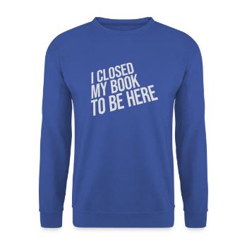 I closed my book - Unisex Pullover - Royalblau - Vorne - Alina (178cm) & Michal (187cm)