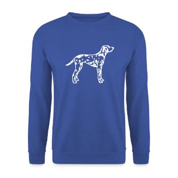 Hund Chien - Sweat-shirt Unisexe - bleu royal - Devant - Alina (178cm) & Michal (187cm)