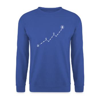 Trading de crypto-monnaies Bitcoin - Sweat-shirt Unisexe - bleu royal - Devant - Alina (178cm) & Michal (187cm)