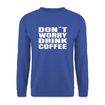 Coffee Cup Caffeine Gift Coffee Bean Coffee - Unisex Sweatshirt - royal blue - Front - Alina (178cm) & Michal (187cm)